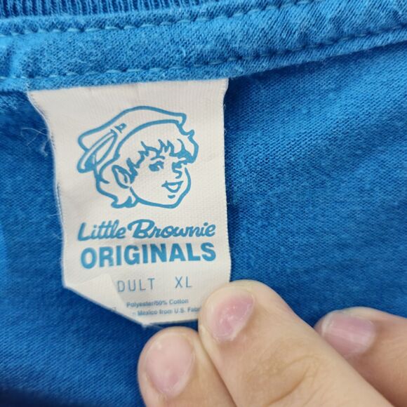 Little Brownie Originals Size XL Double Graphic T-Shirt  "Ride The Wave" 2001 - Picture 4 of 6